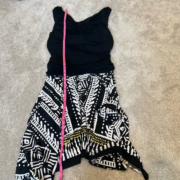 RM Richards Women's Plus Size Sleeveless‎ Dress Assymmetrical Hem Black Size 18W - Picture 6 of 8